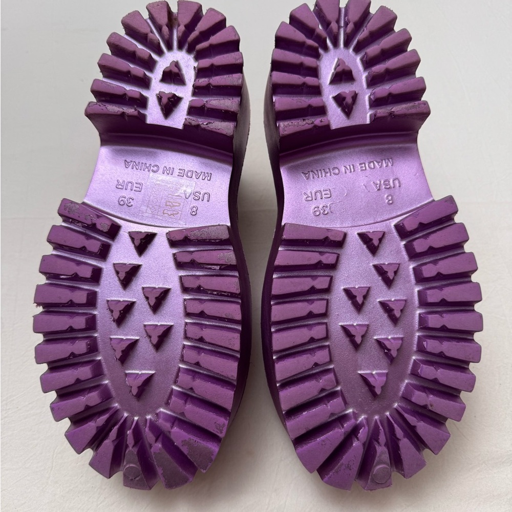 Jeffrey Campbell Metallic Purple Platform Mules - Picture 6 of 6